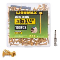 Parafusos de convés LIONMAX 19 mm 8 x 19 mm 100 unidades resistentes à ferrugem Parafusos de convés LIONMAX 19 mm 8 x 19 mm 100 unidades resistentes à ferrugem