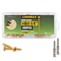 Parafusos de convés LIONMAX 3,2 cm resistentes à ferrugem, 300 unidades com broca T25 Parafusos de convés LIONMAX 3,2 cm resistentes à ferrugem, 300 unidades com broca T25