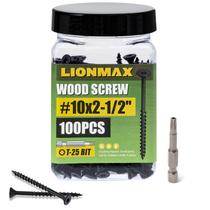 Parafusos de convés LIONMAX 6,35 cm 10 x 6,35 cm 100 unidades resistentes à ferrugem Parafusos de convés LIONMAX 6,35 cm 10 x 6,35 cm 100 unidades resistentes à ferrugem