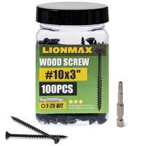 Parafusos de convés LIONMAX 7,62 cm 10 x 7,62 cm 100 unidades resistentes à ferrugem Parafusos de convés LIONMAX 7,62 cm 10 x 7,62 cm 100 unidades resistentes à ferrugem