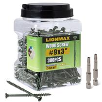 Parafusos de convés LIONMAX 7,62 cm 300 unidades resistentes à ferrugem revestidos de verde Parafusos de convés LIONMAX 7,62 cm 300 unidades resistentes à ferrugem revestidos de verde