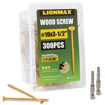 Parafusos de convés LIONMAX 8,9 cm Madeira 10 x 8,9 cm 300 unidades resistentes à ferrugem Parafusos de convés LIONMAX 8,9 cm Madeira 10 x 8,9 cm 300 unidades resistentes à ferrugem
