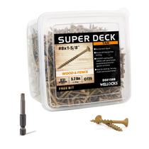 Parafusos de convés WELLOCKS 4,1 x 41 mm revestidos com epóxi bronzeado, 822 unidades com broca Parafusos de convés WELLOCKS 4,1 x 41 mm revestidos com epóxi bronzeado, 822 unidades com broca