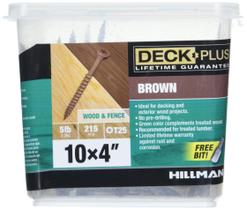 Parafusos de deck Deck Plus 215 peças revestidos com epóxi 10 x 4 Torx