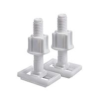 Parafusos de dobradiça para assento de vaso sanitário, plástico universal, 2 peças, branco Parafusos de dobradiça para assento de vaso sanitário, plástico universal, 2 peças, branco