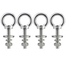 Parafusos de elevação QWETRY M10 x 50 mm em aço inoxidável, pacote com 4 Parafusos de elevação QWETRY M10 x 50 mm em aço inoxidável, pacote com 4