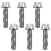 Parafusos de haste de bicicleta TIRYTU Titanium M5x18, cabeça cônica hexagonal (6 unidades)