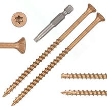 Parafusos de madeira Bobibbi 10 x 4" T25 Star Torx Drive 52 unidades Parafusos de madeira Bobibbi 10 x 4" T25 Star Torx Drive 52 unidades