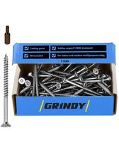 Parafusos de madeira de aço inoxidável 8 x 4 cm Grindy, pacote com 200 ml