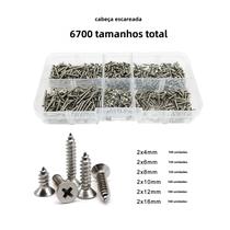 Parafusos De Madeira De Aço Inoxidável M2 600/700pcs Phillips Plana Escareada Redonda Pan Cabeça