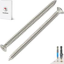 Parafusos de madeira EaseKinder 304, cabeça plana de aço inoxidável, 20 unidades