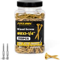 Parafusos de madeira FIXLINK 1-1/4" revestidos com epóxi 310 PCS resistentes à ferrugem