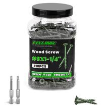 Parafusos de madeira FIXLINK 1-1/4" revestidos com epóxi 310 unidades resistentes à ferrugem