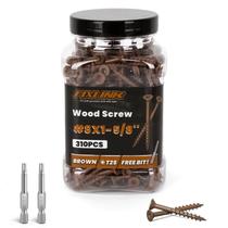 Parafusos de madeira FIXLINK 1-5/8" revestidos com epóxi 310 PCS resistentes à ferrugem Parafusos de madeira FIXLINK 1-5/8" revestidos com epóxi 310 PCS resistentes à ferrugem