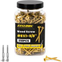 Parafusos de madeira FIXLINK 1-5/8" revestidos com epóxi 310 PCS resistentes à ferrugem Parafusos de madeira FIXLINK 1-5/8" revestidos com epóxi 310 PCS resistentes à ferrugem