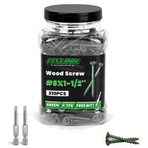 Parafusos de madeira FIXLINK 3,8 x 38 mm, 310 unidades, revestidos com epóxi, resistentes à ferrugem