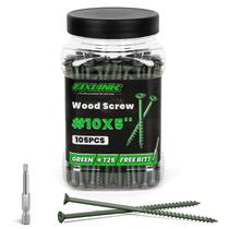 Parafusos de madeira FIXLINK Parafusos de convés 12,7 cm 10 x 12,7 cm 105 unidades