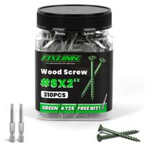 Parafusos de madeira FIXLINK Parafusos de convés 5 cm, 310 unidades, revestidos com epóxi