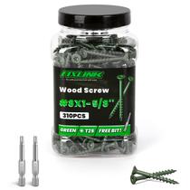 Parafusos de madeira FIXLINK Parafusos de convés de 4,1 cm 8 x 4,1 cm 310 unidades verdes