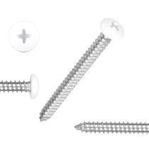 Parafusos de madeira QISHENG White Head Stainless Steel 304 8x2 100Pcs
