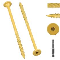 Parafusos de madeira RoyceMart Heavy-Duty Structural, pacote com 50, 1/4 x 8 cm Parafusos de madeira RoyceMart Heavy-Duty Structural, pacote com 50, 1/4 x 8 cm