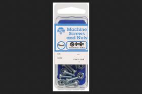 Parafusos de máquina Hillman 1/4 x 1/2" zincados, pacote com 8 Parafusos de máquina Hillman 1/4 x 1/2" zincados, pacote com 8