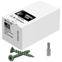 Parafusos de pavimentação de madeira GRRRGOOO 9 6,35 cm verdes 100 unidades