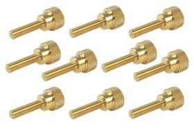 Parafusos de polegar Taytools, pacote com 10, latão sólido, 10-32 x 19 mm