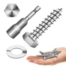 Parafusos de retardamento de cabeça hexagonal MYWISH 304 em aço inoxidável, 10 conjuntos