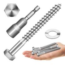 Parafusos de retardamento de cabeça hexagonal MYWISH 304 em aço inoxidável, 10 conjuntos