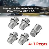 Parafusos De Roda Antifurto M12 X 1.5 (5 Peças) Para Toyota - Porcas E Parafusos De Liga De Alumínio Parafusos De Roda Antifurto M12 X 1.5 (5 Peças) Para Toyota - Porcas E Parafusos De Liga De Alumínio