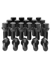Parafusos de roda SUCOSO M14x1.25 pretos 20 peças 28 mm Parafusos de roda SUCOSO M14x1.25 pretos 20 peças 28 mm