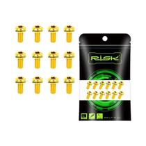 Parafusos de Rotor de Freio a Disco para Bicicleta - 12 Peças M5x10mm em Titânio Ultraleve