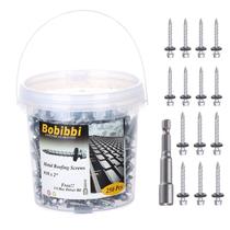 Parafusos de telhado de metal Bobibbi 10 x 5 cm de cabeça hexagonal (250 unidades) Parafusos de telhado de metal Bobibbi 10 x 5 cm de cabeça hexagonal (250 unidades)