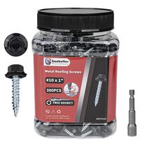 Parafusos de telhado de metal GOOBETTER 10x1cm, cabeça hexagonal galvanizada, 300 unidades Parafusos de telhado de metal GOOBETTER 10x1cm, cabeça hexagonal galvanizada, 300 unidades