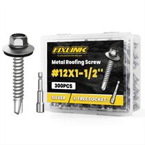 Parafusos de telhado em chapa metálica FIXLINK RUSPERT 12 x 1-1/2 300 unidades