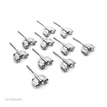 Parafusos e Garras de Bumbo Pinguim PTA320 Kit com 10 unidade de garras e parafusos cromados