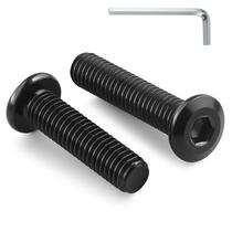 Parafusos e parafusos BNUOK M6-1,0 x 35 mm, cabeça plana, tampa de soquete hexagonal, 100 unidades