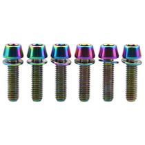 Parafusos e parafusos para haste de bicicleta Wanyifa Titanium M5x20mm (pacote com 6) Parafusos e parafusos para haste de bicicleta Wanyifa Titanium M5x20mm (pacote com 6)