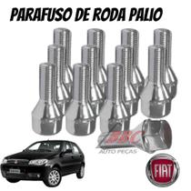 Parafusos Fiat Palio todos e tipo Cônico 16pçs Cromado P/ RODA DE LIGA LEVE(PR005A) Parafusos Fiat Palio todos e tipo Cônico 16pçs Cromado P/ RODA DE LIGA LEVE(PR005A)