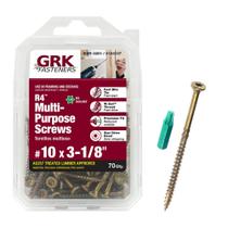 Parafusos GRK Fixeners R4 10 x 3-1/8 70CT para moldura de madeira