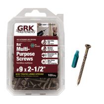 Parafusos GRK Fixeners R4 9 x 2-1/2 100CT para moldura de madeira