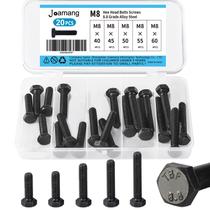 Parafusos hexagonais Joamang M8 x 40 mm 45 mm 50 mm 55 mm 60 mm 8,8 Grau Parafusos hexagonais Joamang M8 x 40 mm 45 mm 50 mm 55 mm 60 mm 8,8 Grau
