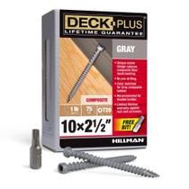 Parafusos Hillman Deck Plus 48439 Grey Star-Drive Composite Parafusos Hillman Deck Plus 48439 Grey Star-Drive Composite