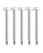 Parafusos ImScrews, cabeça de lavadora hexagonal inoxidável, autoperfurante 8 x 50, 50 mm Parafusos ImScrews, cabeça de lavadora hexagonal inoxidável, autoperfurante 8 x 50, 50 mm