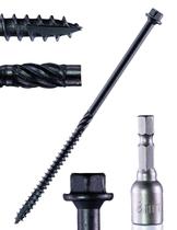 Parafusos LUPANTER Structural Lag 15 cm, pacote com 50, 14, aço preto Parafusos LUPANTER Structural Lag 15 cm, pacote com 50, 14, aço preto