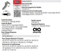 Parafusos M6X16 Para-Choque Leves/Pesados Embalagem com 10 Unidades-PF01
