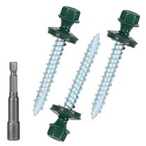 Parafusos metálicos para telhados Bobibbi 10 x 3,8 cm verdes 250 unidades