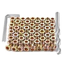 Parafusos métricos para móveis, insertos roscados PGMJ, 80 unidades, M6x10mm