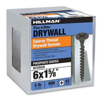 Parafusos para Drywall Hillman 6x4 cm Rosca Grossa Fosfato Preto Parafusos para Drywall Hillman 6x4 cm Rosca Grossa Fosfato Preto